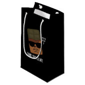 Dark Chocolate Funny Snoep Pun Dark BG Klein Cadeauzakje (Voorkant Gekanteld)