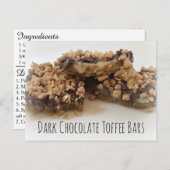 Dark Chocolate Toffee Bars Briefkaart (Voorkant / Achterkant)