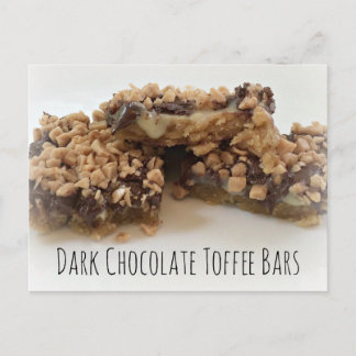 Dark Chocolate Toffee Bars Briefkaart