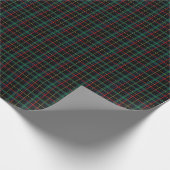 Dark Christmas Plaid Wrapping Paper Cadeaupapier (Hoek)