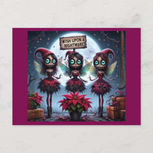 Dark Christmas Plum Fairy's Feestdagenkaart