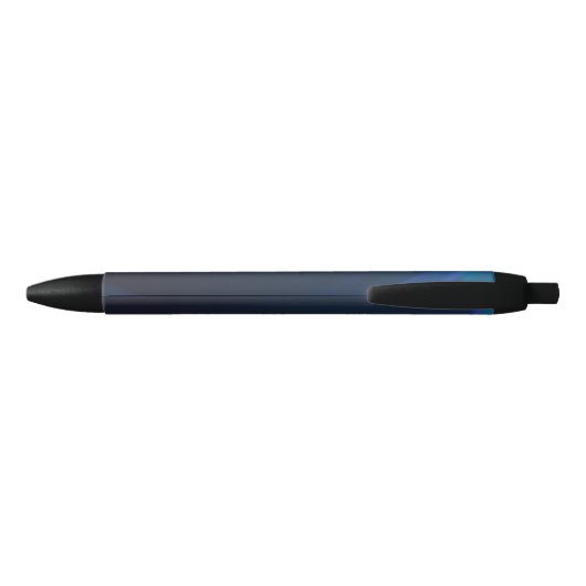 Dark Chrome Holographic 3D Medical Caduceus Zwarte Inkt Pen (Achterkant)