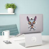 Dark Chupacabra Art Halloween Fantasy Creature Sticker (Laptop op bureau)