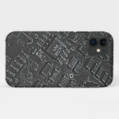 Dark Circuitry iPhone Case (Achterkant (horizontaal))