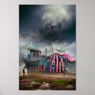 DARK CIRCUS affiche d'illustration de l'art imagin