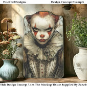 Dark Circus Queen Hearts Harlequin DZ2R Decoupage Tissuepapier