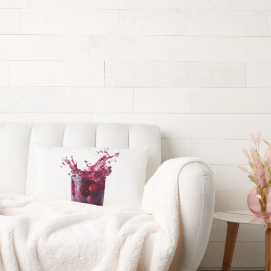 Dark Cocktail with Red Cherries and Explosive Spla Kussen (Bank)