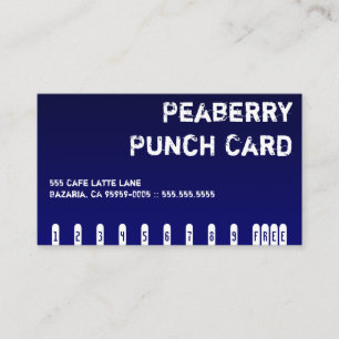 Dark Coffee Drink Punchcard Klantenkaartje
