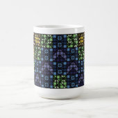 Dark Colourful Quilt Blocks Coffee Mug (Centre)