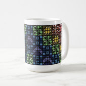 Dark Colourful Quilt Blocks Coffee Mug (Devant droit)