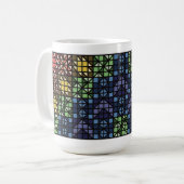 Dark Colourful Quilt Blocks Coffee Mug (Devant gauche)