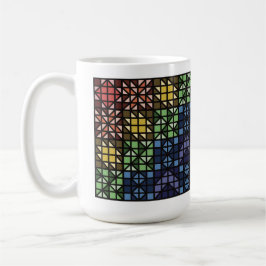 Dark Colourful Quilt Blocks Coffee Mug Koffiemok