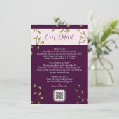 Dark Crimson in the Forest Wedding Detail Kaart (Staand voorkant)