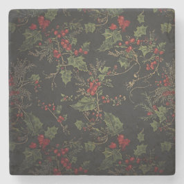 Dark Crimson Victorian Coaster Stenen Onderzetter