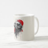 Dark Crow Skull Gothic Grunge Art Mug (Devant droit)