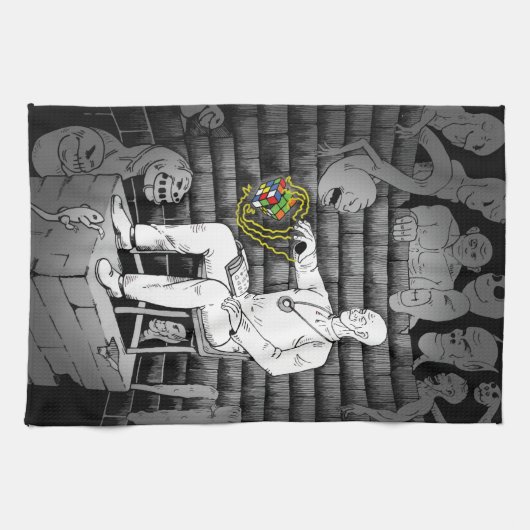 Dark Cube Magic Theedoek (Horizontaal)