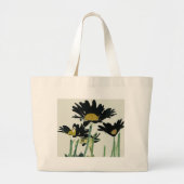 Dark Daisies Grote Tote Bag (Voorkant)