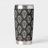Dark Damask Design Geïsoleerde Drinkbeker (Voorkant)