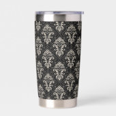 Dark Damask Design Geïsoleerde Drinkbeker (Links)