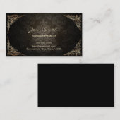 Dark Damask Massage Therapist Visitekaartje (Voorkant / Achterkant)