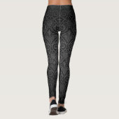 Dark Damask Silhouette Flattering Leggings (Achterkant)