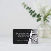 Dark Deco Lady of Justice Visitekaartje (Staand voorkant)