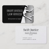 Dark Deco Lady of Justice Visitekaartje (Voorkant / Achterkant)