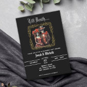 Dark Dia De Los Muertos verlovingsfeest Kaart