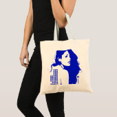 Dark Disco Blue Tote Bag (Voorkant (product))