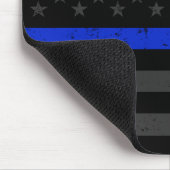 Dark Disted Police Style American Flag Muismat (Hoek)