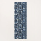 Dark Distressed Denim Patchwork And Braids Yogamat (Achterkant)