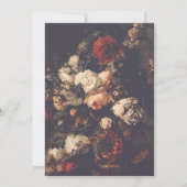 Dark Dramatic Moody Autumn Floral Wedding Kaart (Achterkant)