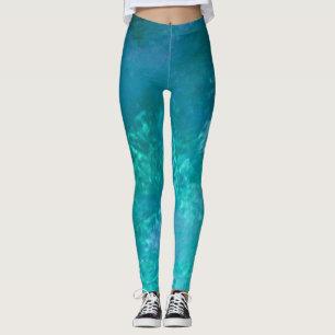 Dark Dream effect verf spatten wolken Groen Leggings