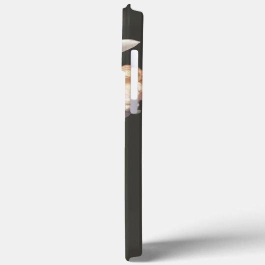 Dark Elegance Floral Personalized Monogram Case-Mate iPhone Case (Achterkant / Links)