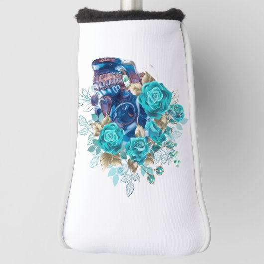 Dark Elegance Golf Head Cover – Blue Bloom Requiem (Draai 90)