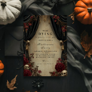 Dark Elegance Skull en Drape Halloween Kaart