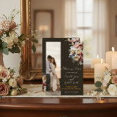 Dark Elegant Boho Wedding Invitation | Luxury Flor