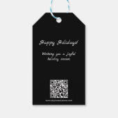 Dark Elegant Holiday Branded Gift Labels Cadeaulabel (Achterkant)