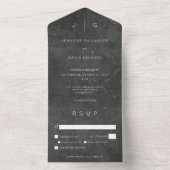 Dark Elegant Minimal Modern Dinner All In One Uitnodiging (Binnen)