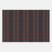 Dark Elegant Plaid Holiday Christmas Pattern Inpakpapier Vel (Voorkant 2)