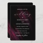 Dark Elegant Wedding Invitation Design (Devant / Derrière)