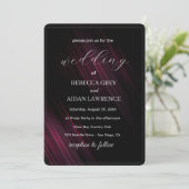 Dark Elegant Wedding Invitation Design Kaart (Staand voorkant)