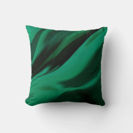 Dark Emerald Green Abstract Kussen