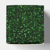 Dark Emerald Green Glitter Bedankdoosjes (Bovenkant)