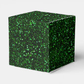 Dark Emerald Green Glitter Bedankdoosjes (Achterkant)