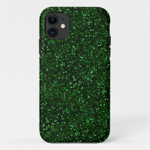 Dark Emerald Green Glitter iPhone 11 Hoesje