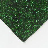 Dark Emerald Green Glitter Fleece Deken (Hoek)