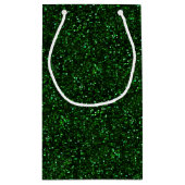 Dark Emerald Green Glitter Klein Cadeauzakje (Achterkant)