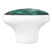 Dark Emerald Natural Gem Pattern Keramische Knop (Zijkant)