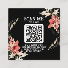 Dark en Moody QR Code Wedding Enclosure Kaart